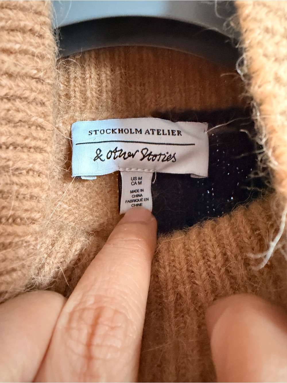 & Other Stories Stockholm Atelier Alpaca Wool Colorblock Turtleneck Sweater M - Picture 4 of 6